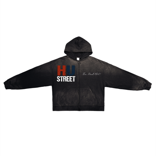 BLACK HU STREET Zip Hoodie