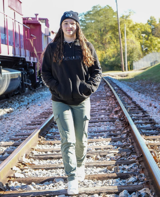 PREMIUM BLACK raglan hoodie