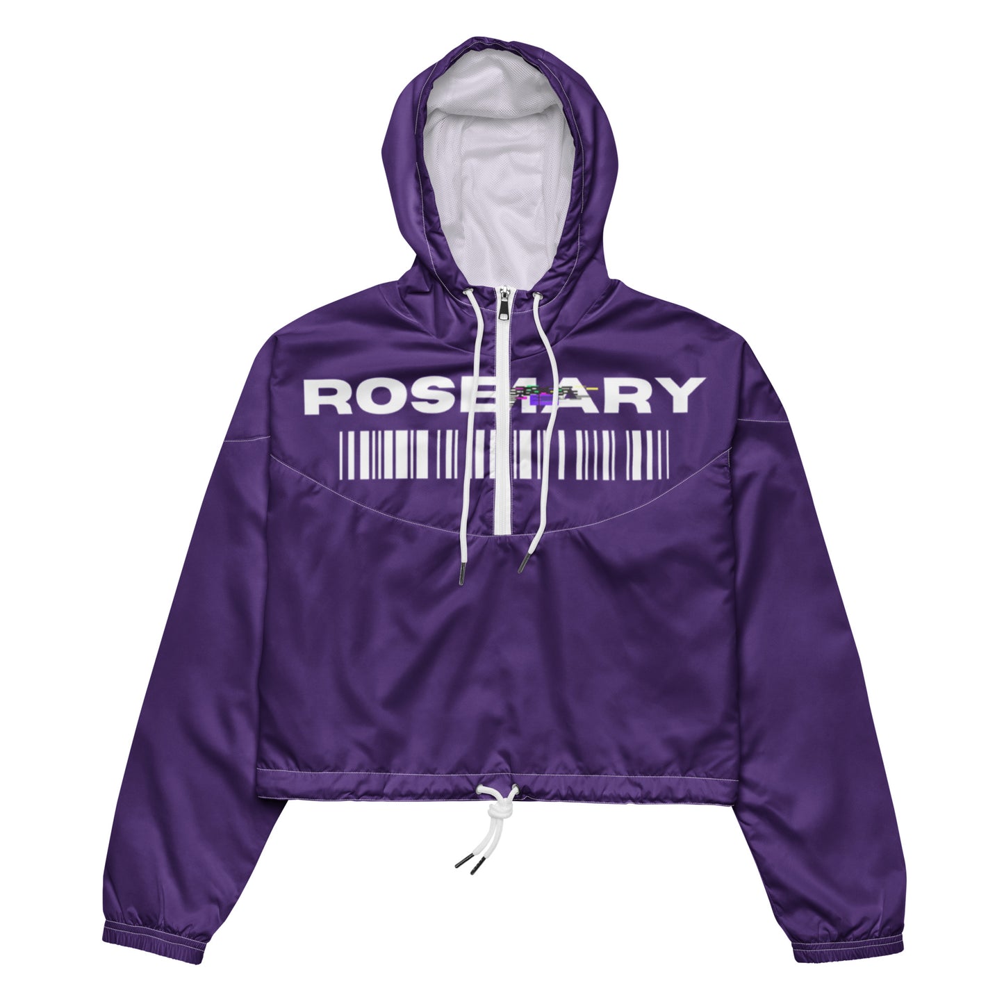 GLITCH | PURPLE, Women’s cropped windbreaker