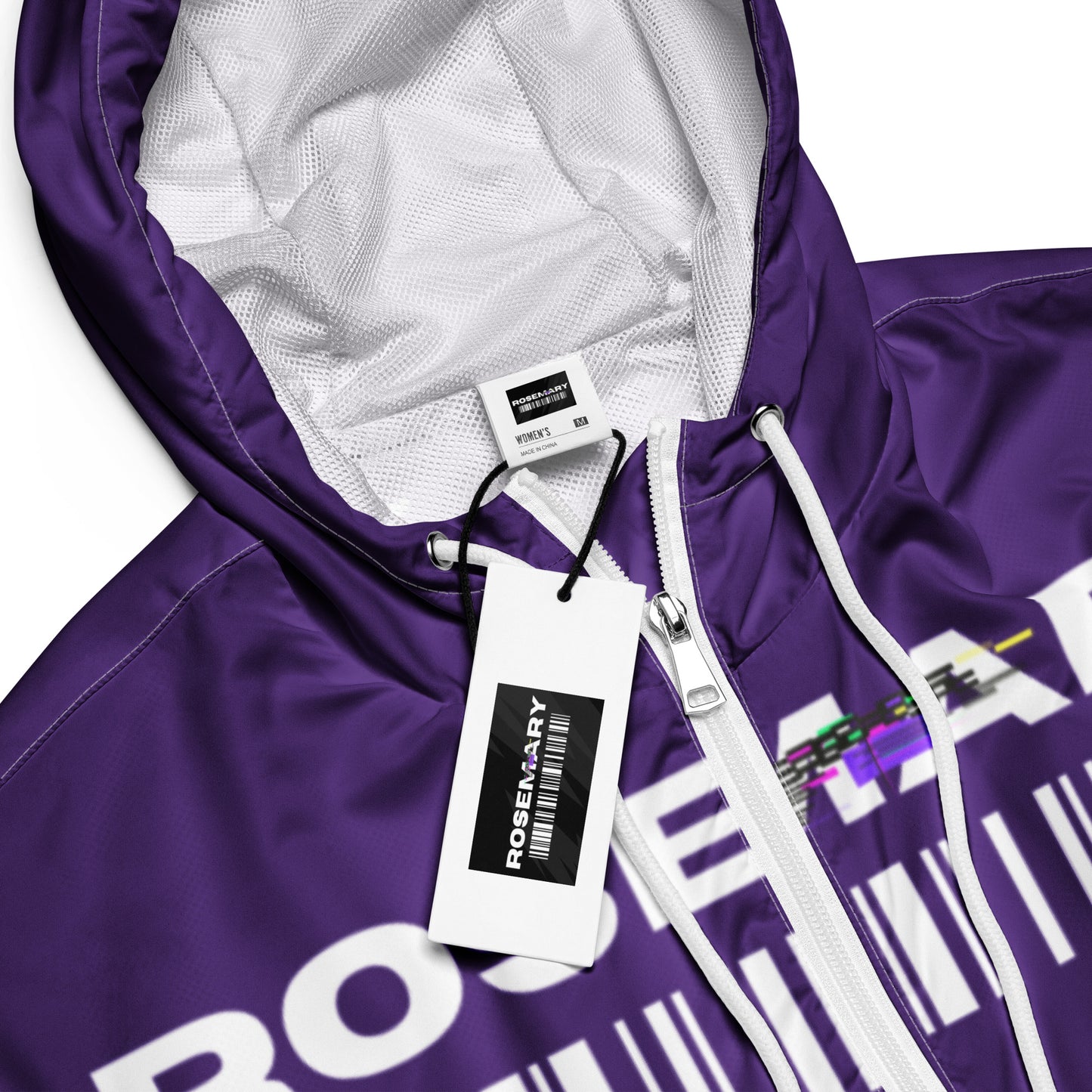 GLITCH | PURPLE, Women’s cropped windbreaker