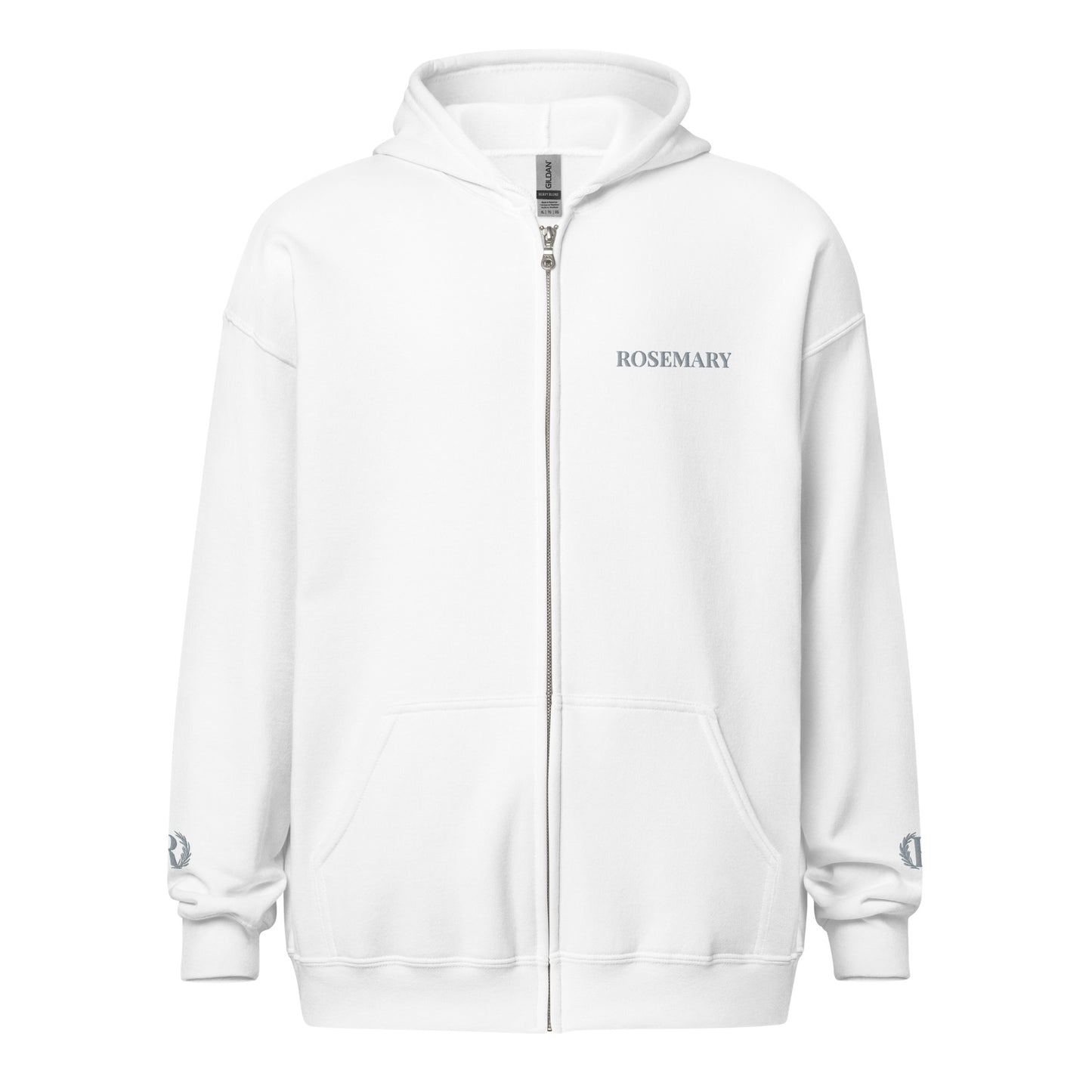 Embroidered Fleece zip up hoodie